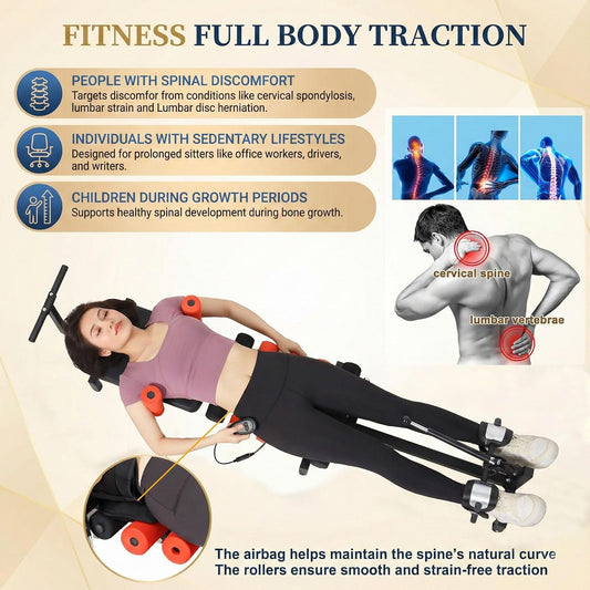 Spinal Decompression Machine Decompression Table for Back Pain Relief | Motorized Spine Decompression Device, spinal stretching device for sciatica and herniated disc relief, posture improvement