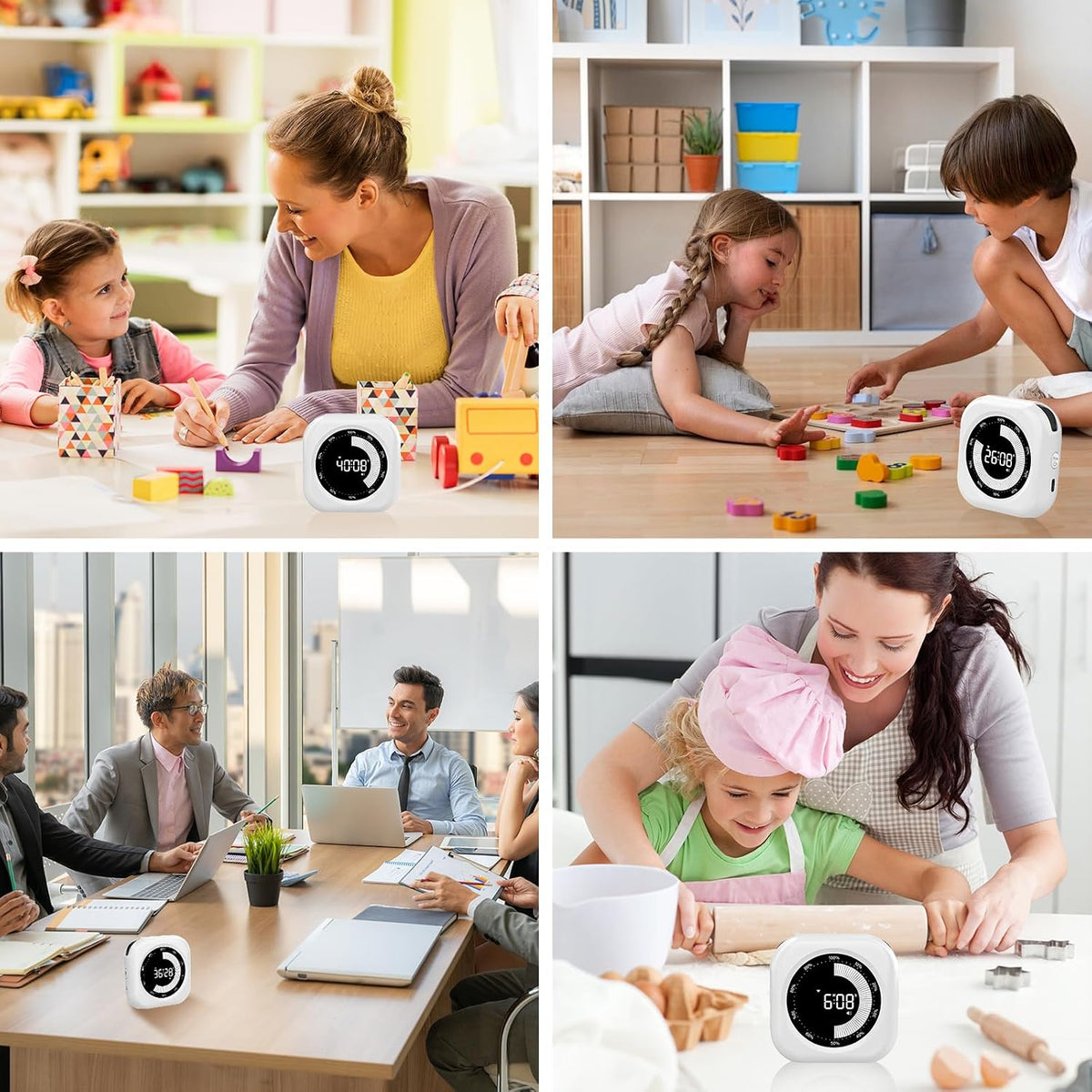 PERSUPER Visual Timer for Kids, Rechargeable 10-Hour Countdown/Up Timer