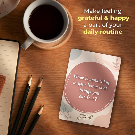 ThinkPsych Moments of Gratitude Card Deck | 52 Daily Questions for Mindfulness & Self-Reflection | Self-Care, Teens & Adults Gift | Gratitude Journal Ideas
