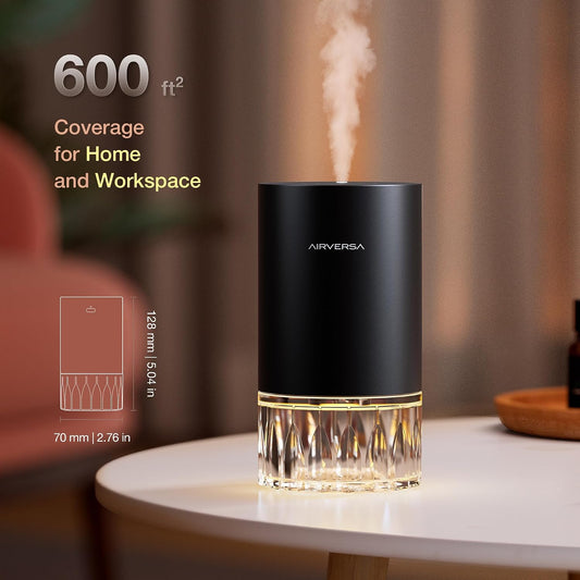 Airversa RD1 Waterless Diffuser for Essential Oil for Home, Room, Black