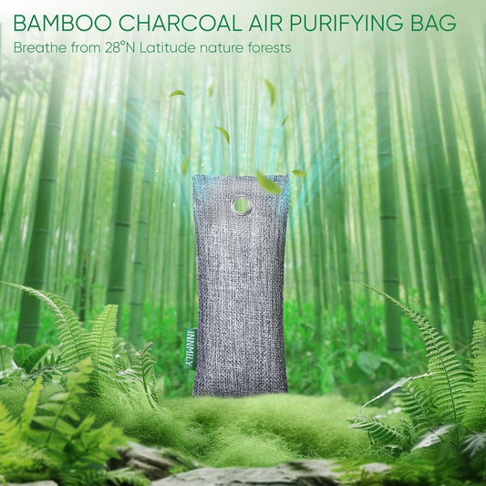 Activated Charcoal Odor Absorber,6 Pack Nature Odor Eliminator for Shoes | Bamboo Charcoal Air Purifying Bags,Shoe Deodorizer for Fresh Sneakers,Shoe Smell Remover