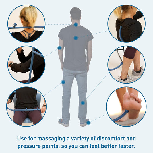 BodyMed Trigger Point Massage Tool – Handheld Massager for Back, Neck, Legs, and Shoulders – Muscle Release and Knot Remover for Discomfort Relief – Lightweight and Portable