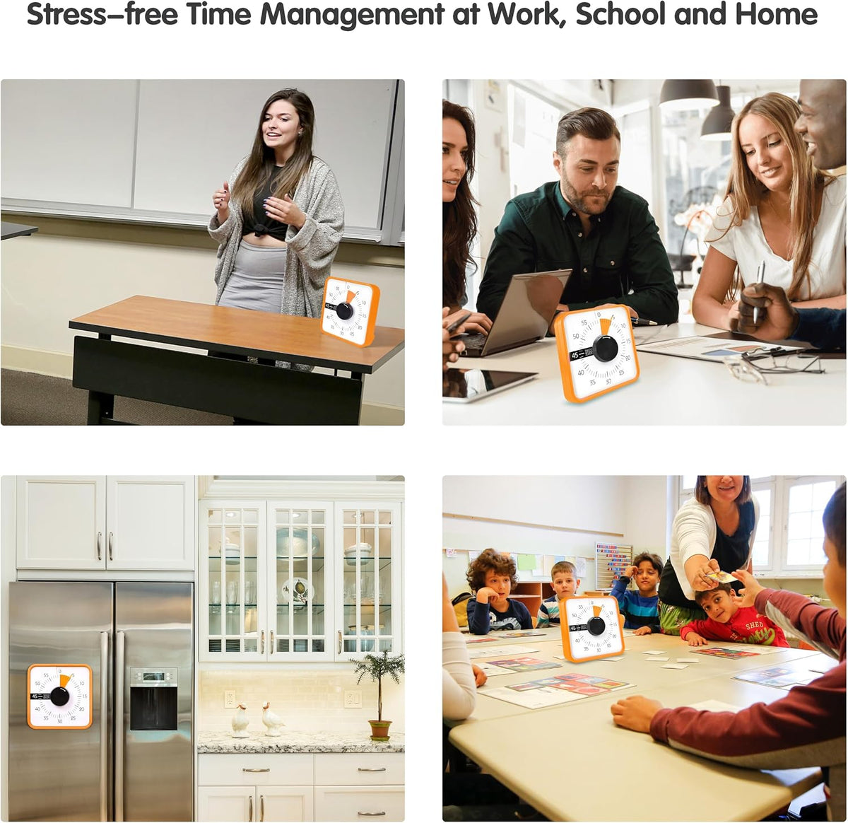 Visual Timer 7.5 inch; 60 Minute 1 Hour Countdown Timer for Kids Classroom Teaching Tool Home Office Meeting, Mechanical Countdown Clock for Exam Time Management Magnetic, Sky Blue with Colorful Disc