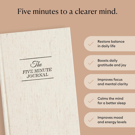 Intelligent Change The Five Minute Journal - Original Daily Gratitude Journal for Women & Men - Mindfulness, Happiness & Daily Reflection - Undated Planner - Affirmation Journal - Gifts for Women