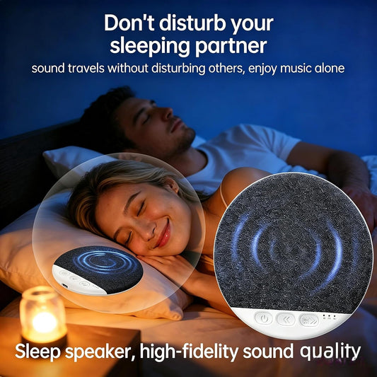 2026 New Bluetooth Pillow Speaker for Sleeping, Ultra-Thin 1.1cm Under Pillow Speaker with White Noise Timer & Bluetooth 5.4, Wireless Sleep Aid with Stereo Bass, Comfortable for Adult Side Sleepers