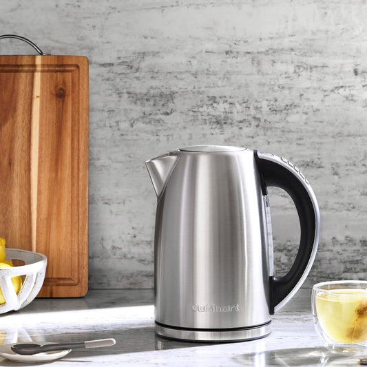 Cuisinart Electric Kettle, 1500W Fast Heating, 6 Temp Presets, 1.7L | Bring water to a boil with Cuisinart PerfecTemp cordless electric tea kettle, includes auto shutoff & 360° base, CPK-17P1