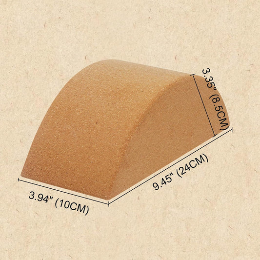 Cork Calf Stretcher Foot Rocker - Half Moon Yoga Block for Plantar Fasciitis, Recovery Ankle Stretcher Balance Blocks Leg Muscle Strength Traning Sports Workout Equipment, Anti-Slip