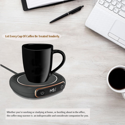 Coffee Mug Warmer, Cup Warmer with Auto Shut Off, Fast Bottle Warmers for All Bottles,3 Temp Settings, Multifunctional Bottle Warmer for Coffee, Beverage, Milk, Tea, Coffee Warmer Plate,Black