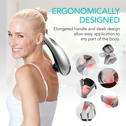 Tapping Pro - Handheld Deep Tissue Back, Neck, Shoulder, Leg, Calf Muscle Massager with Extension Handle - FSA HSA Eligible