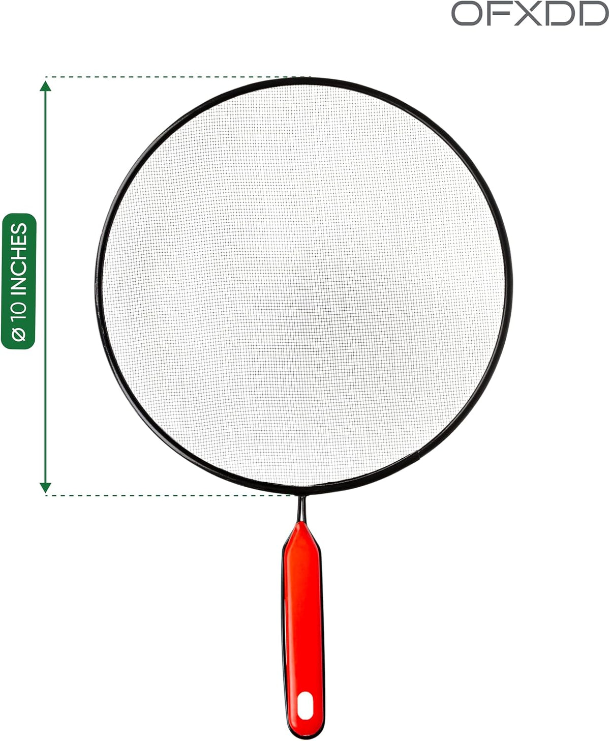 Frying Pan Screen Splatter Grease Protection - 10" - Ultimate Prevent Kitchen Guard Shield for Stove Frypan