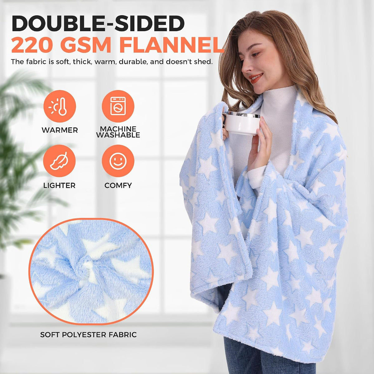 KSFJZF Heated Blanket, Cordless Portable Heated Throw Blanket, Battery Operated Heating Blanket with Rechargeable 20000mAh Power Bank, 59" x 35.5" Electric Heated Shawl, 3 Fast-Heating Levels (Pink)