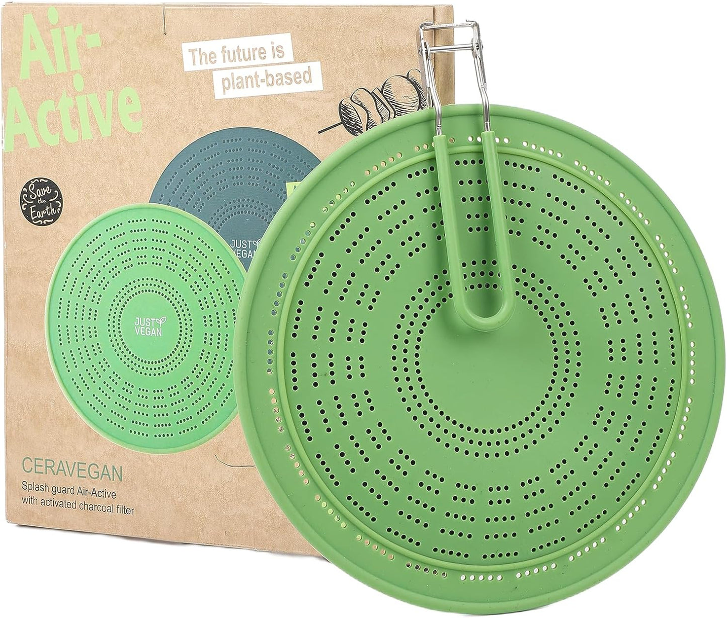 Silicone Splatter Screen for Frying Pan 13 Inch - Grease Splatter Guard with Foldable Handle, Dishwasher Safe & Never Rusts, Fits Most Pans for Stove Top & Bacon Cooking