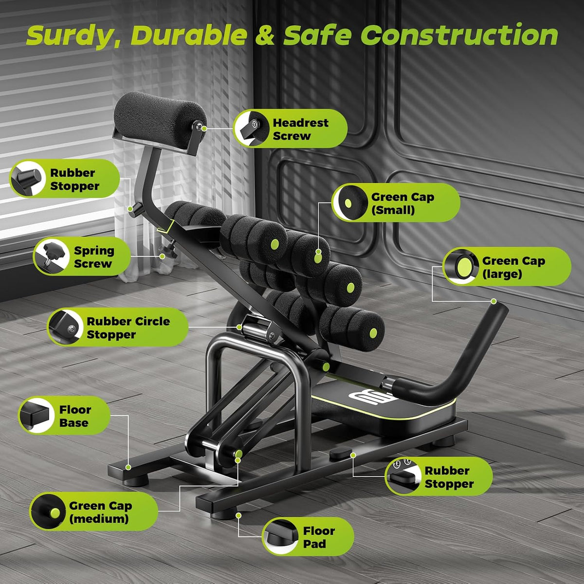 Mini Inversion Chair for Back Pain Relief, Compact Foldable Back Stretcher with Spine Decompression, Full Back & Neck Stretch, Easy Assembly, 330 lbs Weight Capacity