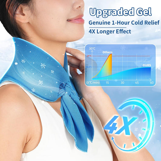 Widened Cooling Neck Wraps Long Lasting Neck Ice Pack Wrap