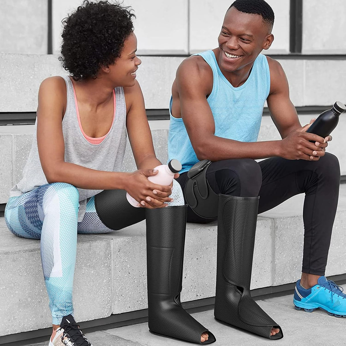FIT KING Cordless Leg Compression Massager, Foot and Calf Massage Boot