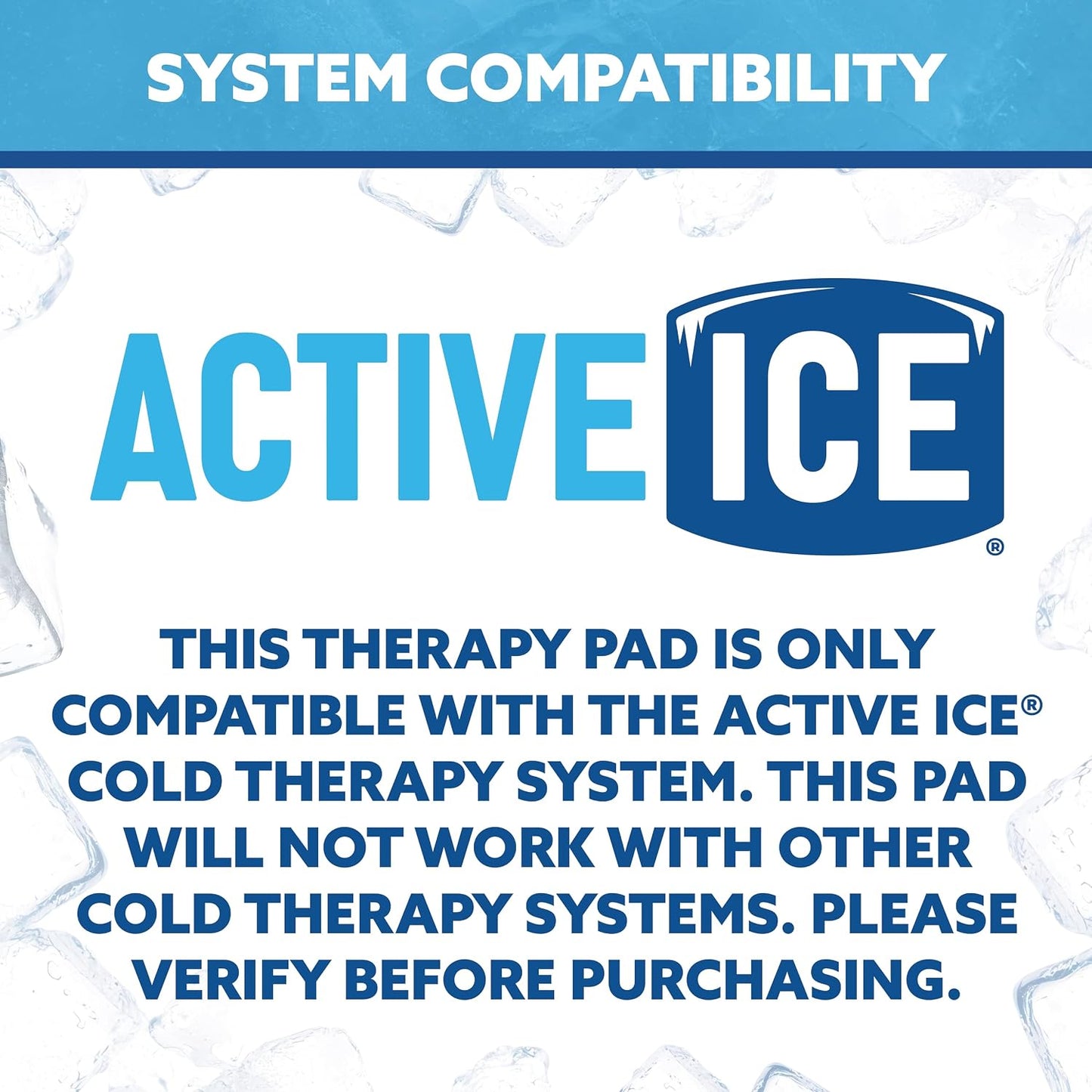 Polar Active Ice® 3 in 1 Knee, Ankle, & Elbow Therapy pad 12.5” x 10.5” with Attached Belts. Use only with The Polar Active Ice #AIS Therapy System.