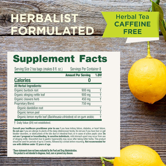 Traditional Medicinals Organic, Dandelion Leaf & Root - Dandelion Root Tea, Supports Normal Detox + Digestion - Kosher, Non-GMO, Caffeine-Free, Compostable - 16 Tea Bags