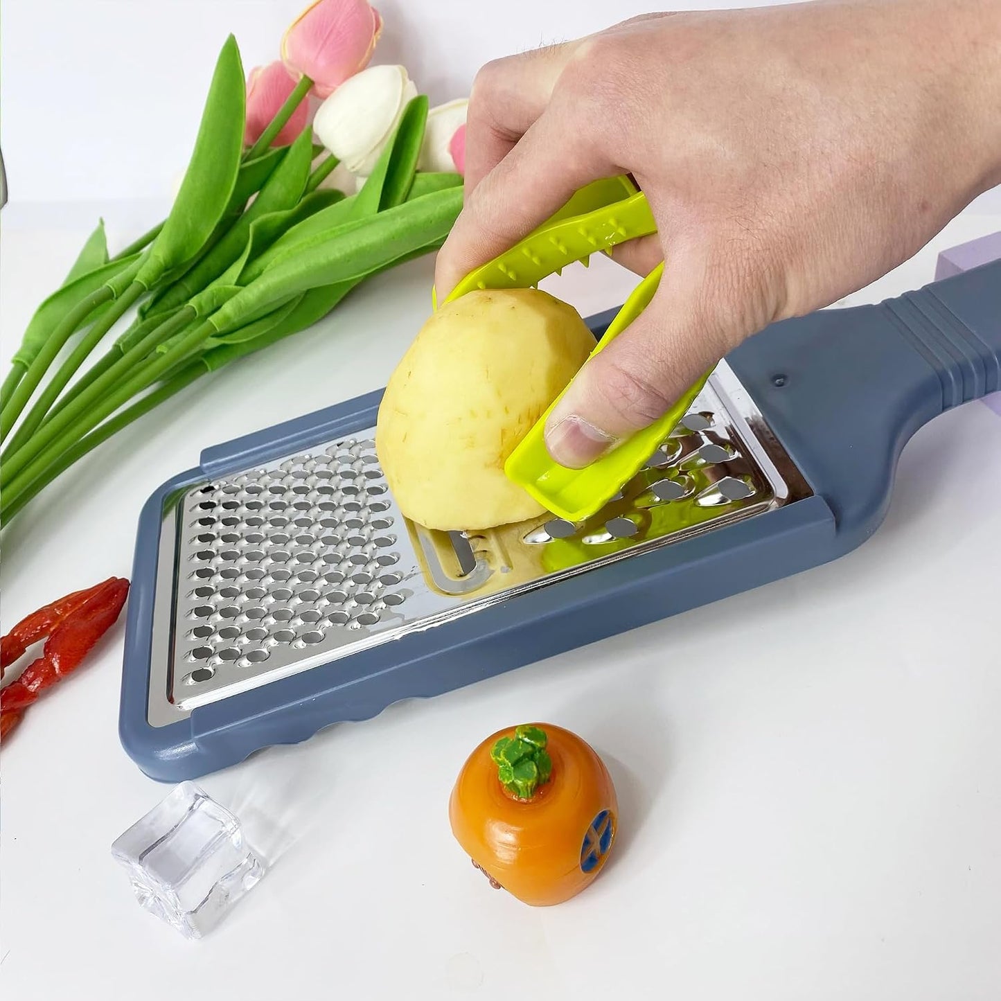 Finger Protector for Cutting Food - 2pcs Finger Guards for Zester Cheese Grater Kitchen Hand Guards for Cutting Vegetables, Ginger, Garlic, Lemon