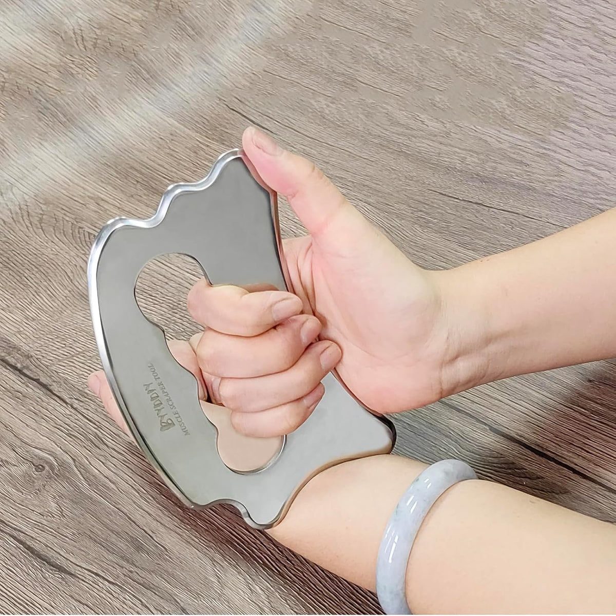 BYYDDIY Stainless Steel Gua Sha Derma Edge Massage Tools-Scraping Massage Tools,Muscle Scraper Tool (D2)
