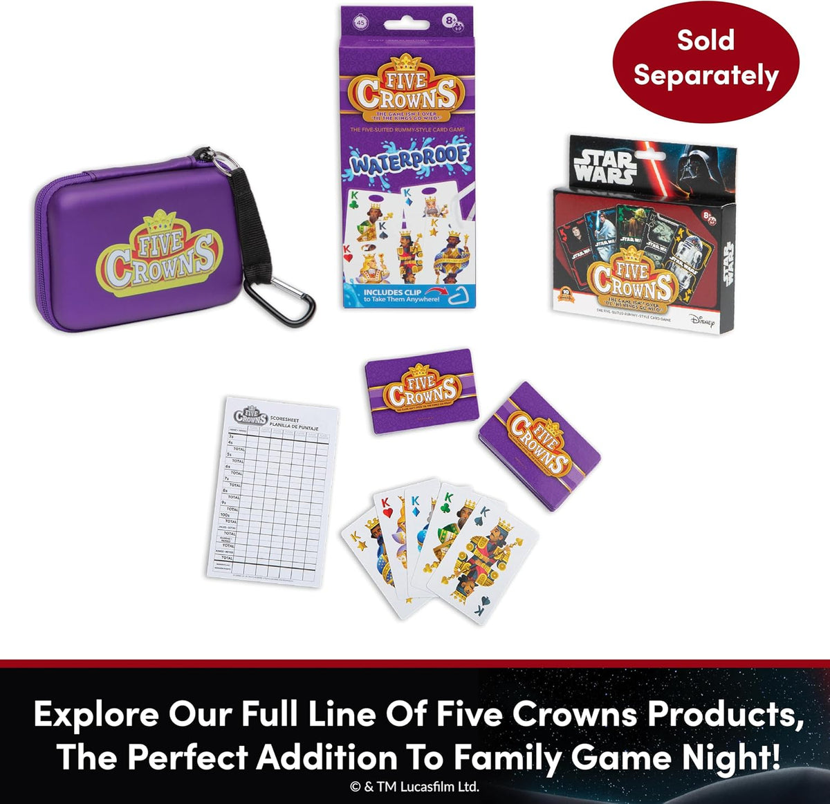 Five Crowns Rummy Style Card Game for Kids and Adults, Family Game Night