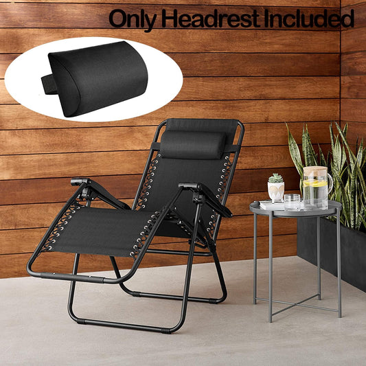 Zero Gravity Chair Set of 2 Replacement Pillow Headrest with Elastic Band, Universal Soft Removable Padded Cushion Head Pillow for Zero Gravity Lounge Chair, Folding Patio Lawn Recliner Chairs, Blue