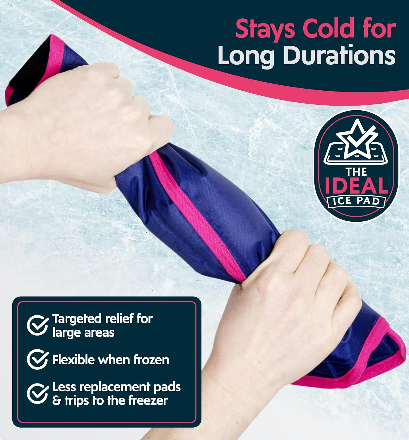Magic Gel Ice Pack | Reusable, Flexible & Long Lasting for Rotator Cuff Injuries, Bursitis and Swelling | Hot or Cold Therapy Compression Wrap for Left or Right Shoulder