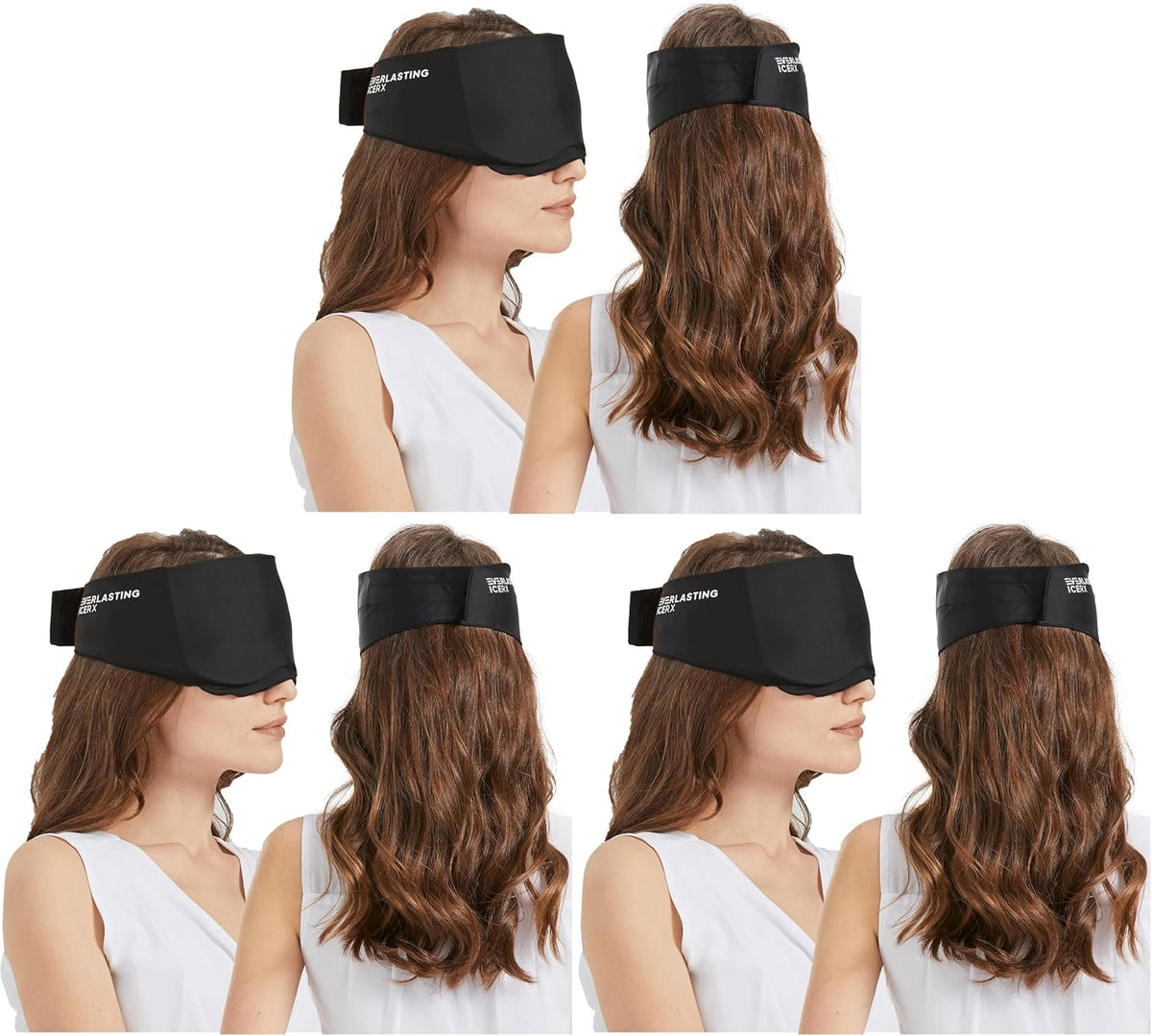 Everlasting Ice RX Cooling Eye Mask for Puffiness - Gel Eye Mask Reusable - Eye Ice Pack for Migraines, Sinus Pain, Sore Eyes & Face Ice Pack Therapy - with Adjustable Strap