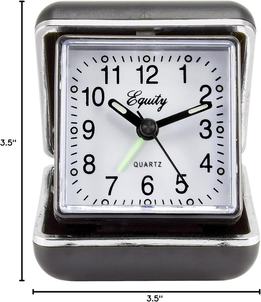 Equity 20080 Quartz Analog Fold-Up Travel Alarm Clock