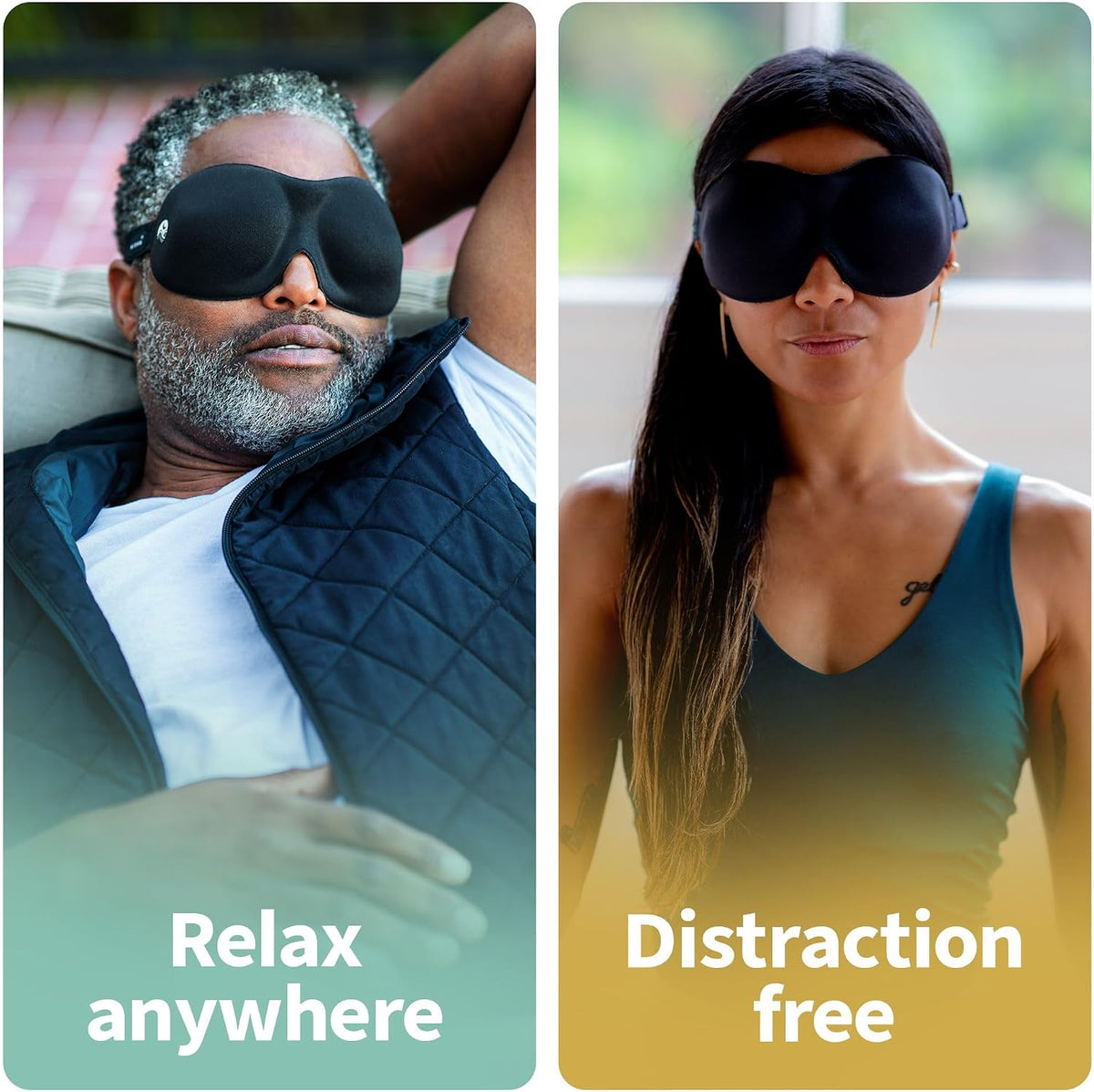 Nidra Contoured Sleep Mask - Black, Standard Size