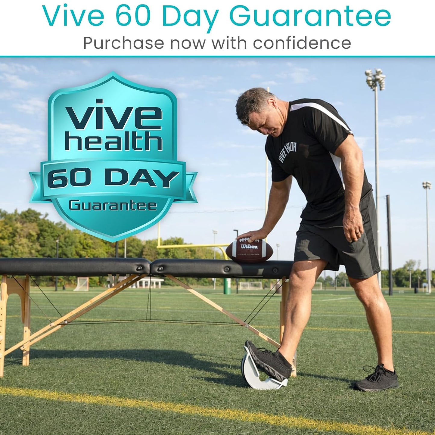 Vive Foot Rocker - Calf Stretcher for Achilles Tendinitis, Heel, Feet, Shin Splint, Plantar Fasciitis Pain Relief - Stretches Strained Leg Muscle - Ankle Wedge Stretch Improves Flexibility (Small)