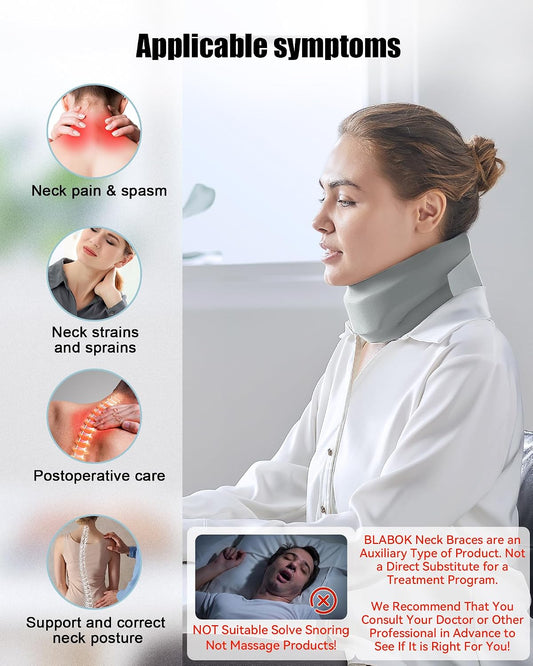 Neck Brace for Sleeping - Cervical Collar Relief Neck Pain and Neck Support Soft Foam Wraps Keep Vertebrae Stable for Relief of Cervical Spine Pressure for Women & Men Rose Pink Large Size