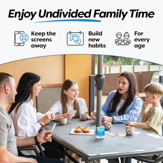 150 Fun Family Questions for Kids, Teens & Adults - Conversation Card Game | Screen-free prompts for dinners & road trips; expert-written with go-deeper follow-ups. 5 categories, by Talking Point Cards
