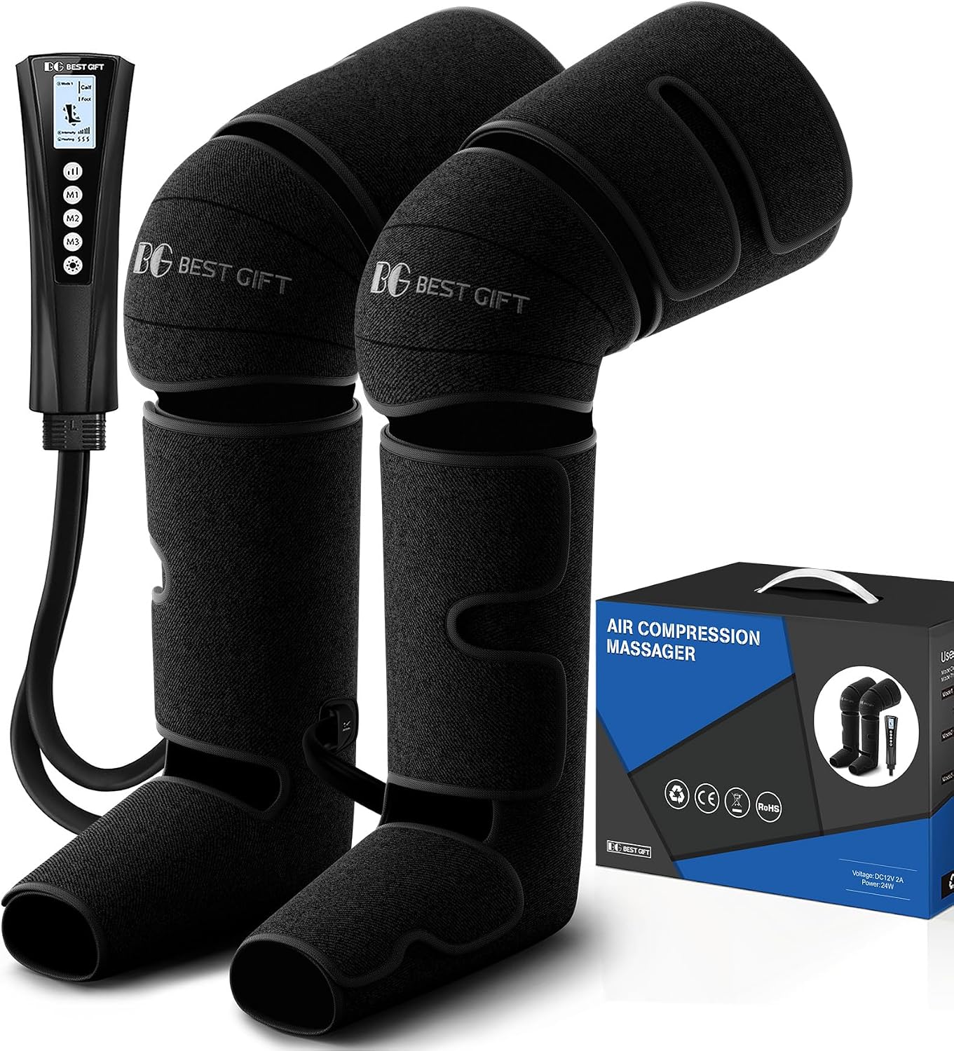 Fathers Day Dad Gifts for Husband, Men, Mom, Wife, Women, Her Him, Mothers Day, Christmas, Valentines Day Air Compression Massager with Heat for Comprehensive Leg and Foot Therapy, Helpful for Relax