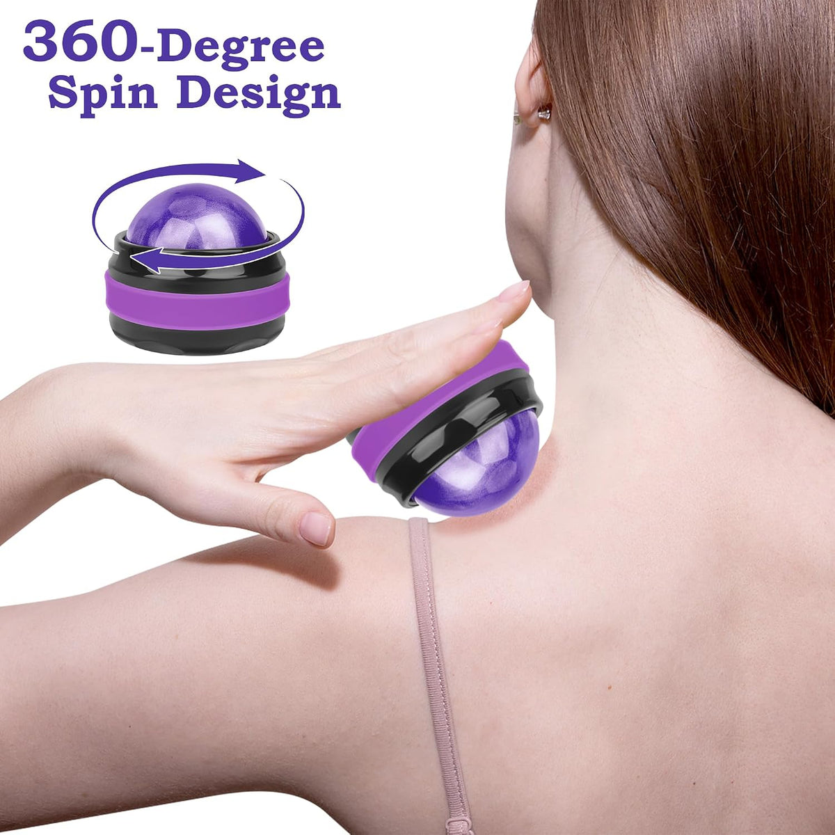 Coolrunner Massage Ball, 2-Pack Handheld Manual Roller Massager
