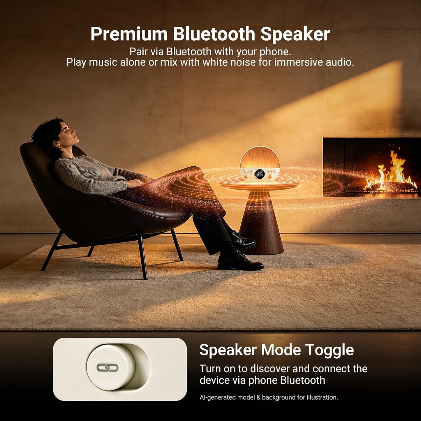 NEEWER NF03 Sunrise Alarm Clock Smart Wake Up Light, AI App Control, Timer | RGB IC W 2700K-6500K Night Reading Lamp, White Noise Sound Machine, Bluetooth Speaker, Compatible with Google Assistant Alexa