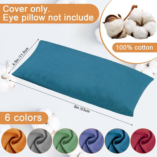 SmoothNovelty 6 Pack Cotton Eye Pillow Cover, for Zipper Yoga Spa