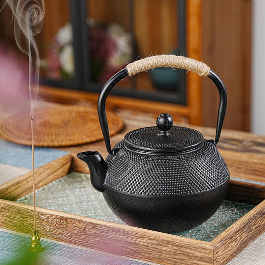 Sungmor Black Cast Iron Teapot Warmer - Base with Candle Holder | Heat Retaining Stand for Tetsubin or Glass & Ceramic Teapots