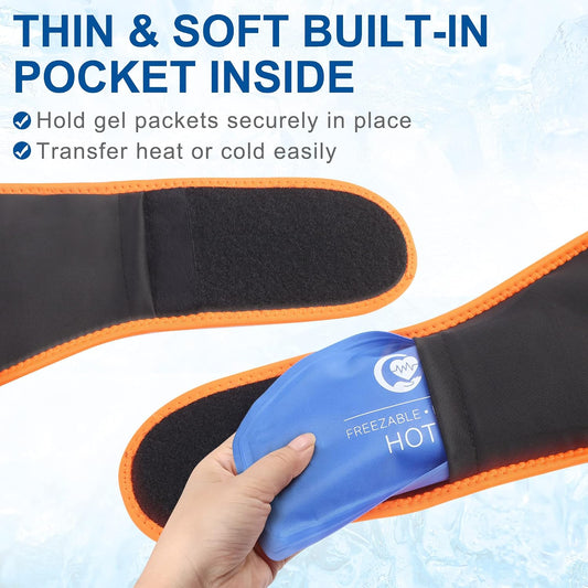 Wisdom Teeth Ice Pack Head Wrap, with 4 Hot Cold Packs, Reusable