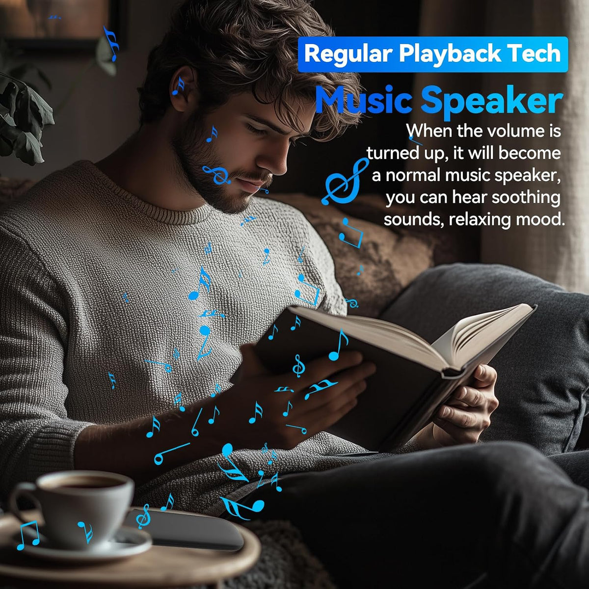 Pillow Speaker for Sleeping w/Remote - Without TF Card, White