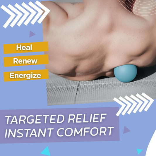 Physical Massage Therapy Ball Set - Ideal for Yoga, Deep Tissue Massage, Trigger Point Therapy and Myofascial Release Physical Therapy Equipment