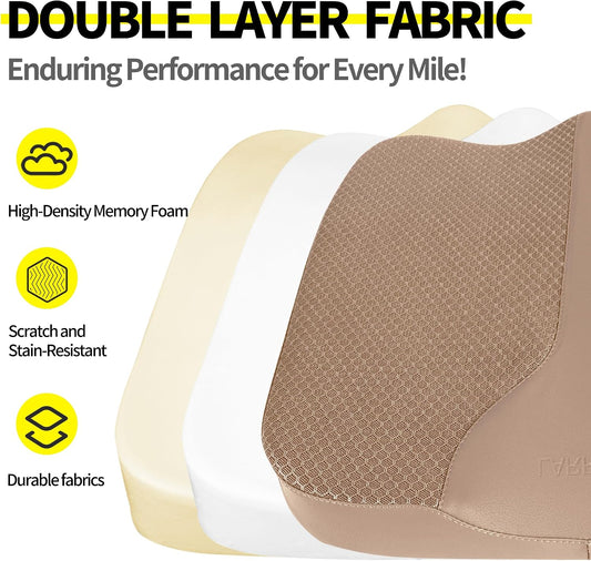 Car Seat Cushion - Comfort Memory Foam Seat Cushion for Car Seat Driver, Tailbone (Coccyx) Pain Relief, Car Seat Cushions for Driving (Gray)