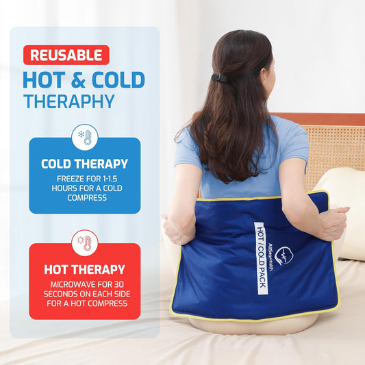 7 Piece Reusable Ice Packs for Injuries, Soft Gel Ice Packs for Cold | Gel Ice Packs in Multiple Shapes, Leak-Resistant, for Back, Neck and Shoulder