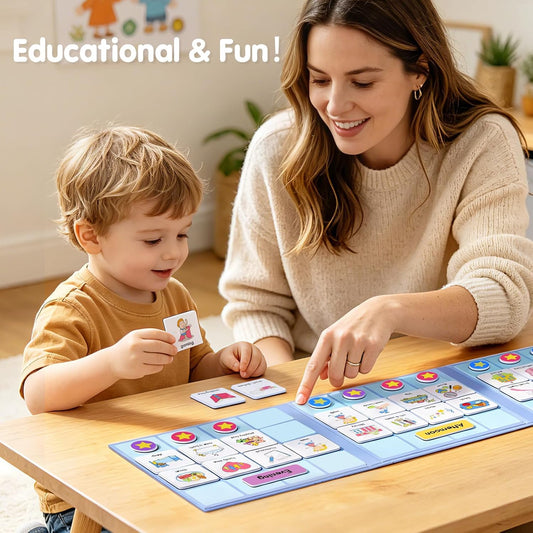 Large Visual Schedule for Kids Chore Reward Chart,Bedtime Routine Chart for Toddlers,Double Side Weekly Planner Board With 109 Cards for Home School Planner,Autism Learning Materials.