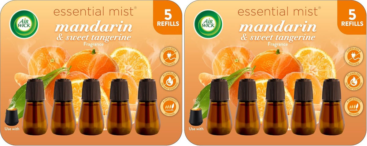 Air Wick Essential Mist Diffuser Oil Refill Apple Cinnamon Medley, 5ct