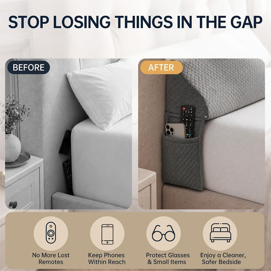 Bed Wedge Gap Filler, Wedge Pillow for Headboard Gap, King Size | Foldable Mattress Gap Filler Close The Gap (0–7") Between Headboard and Mattress, Bed Crack Pillow, White, 76"x10"x6"
