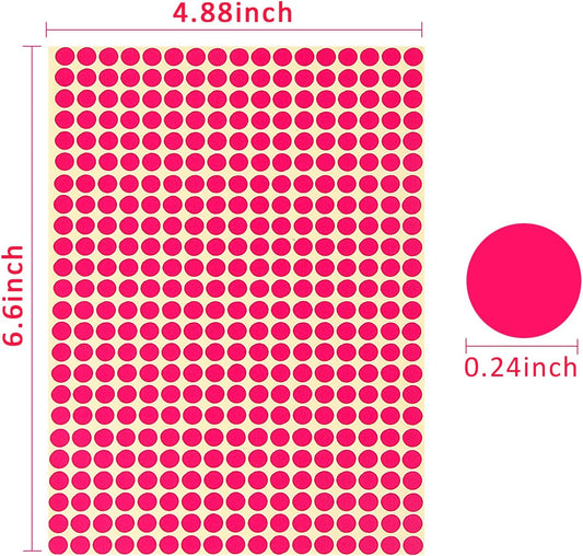 JANYUN 26656-Piece 1/4 Inch Color Dot Stickers for Classroom Coding | Paper 1/4 Inch Circle, Organizing And Color Coding, 20 Vibrant Colors 26656 Pack, For Teacher Office Classroom School