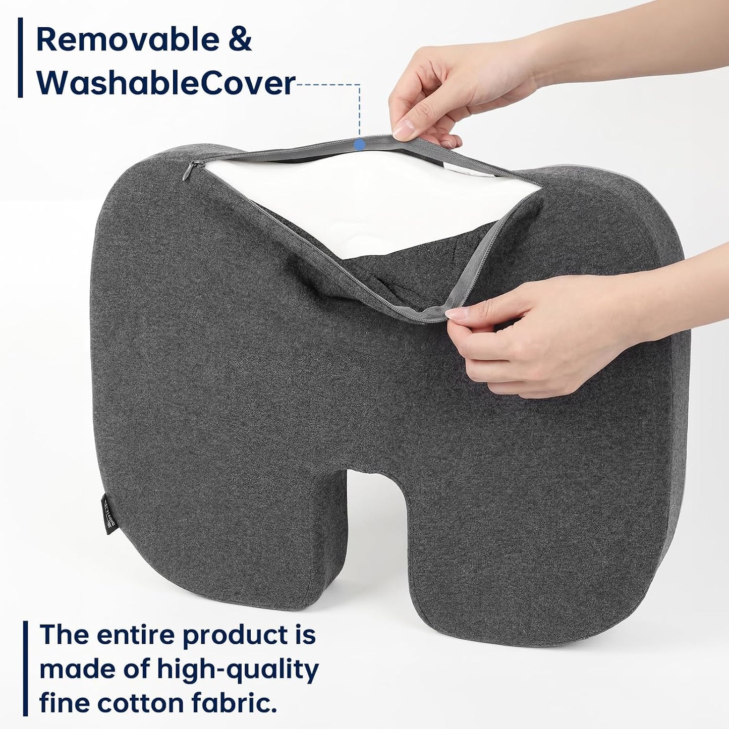 Hip Cushion Support,Everlasting Comfort,Tailbone Sciatica Relief Suitable | Breathable Material Memory Foam Core Skin-Friendly Non-Irritant Fabric Heat-Trapping Prevention Universal 46×36cm size