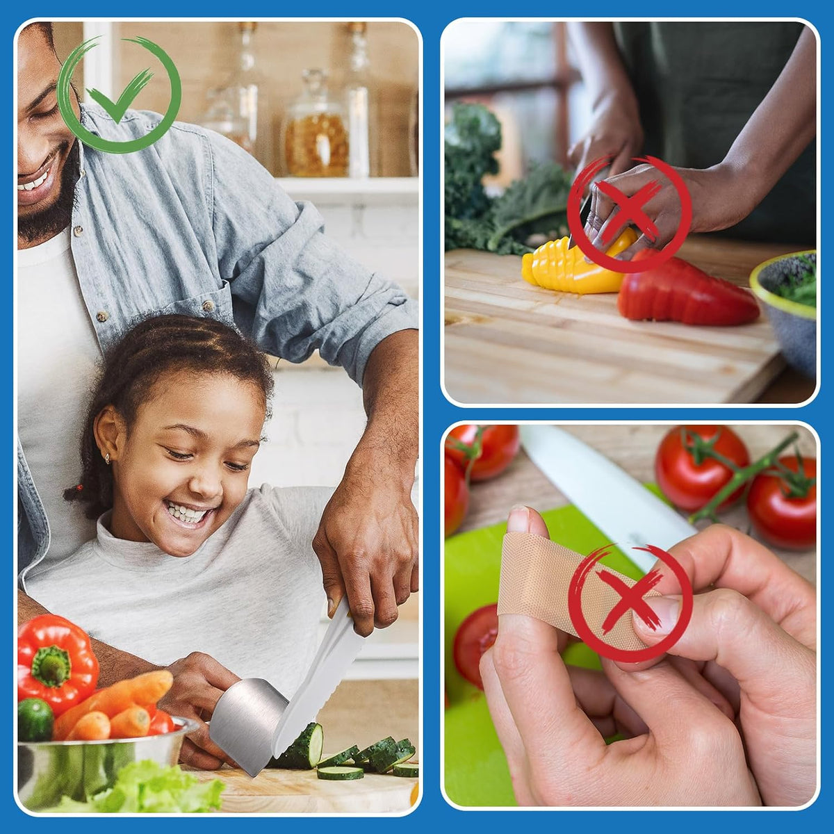 10 Pcs Finger Guards Cutting Protector Stainless Steel Kitchen Set