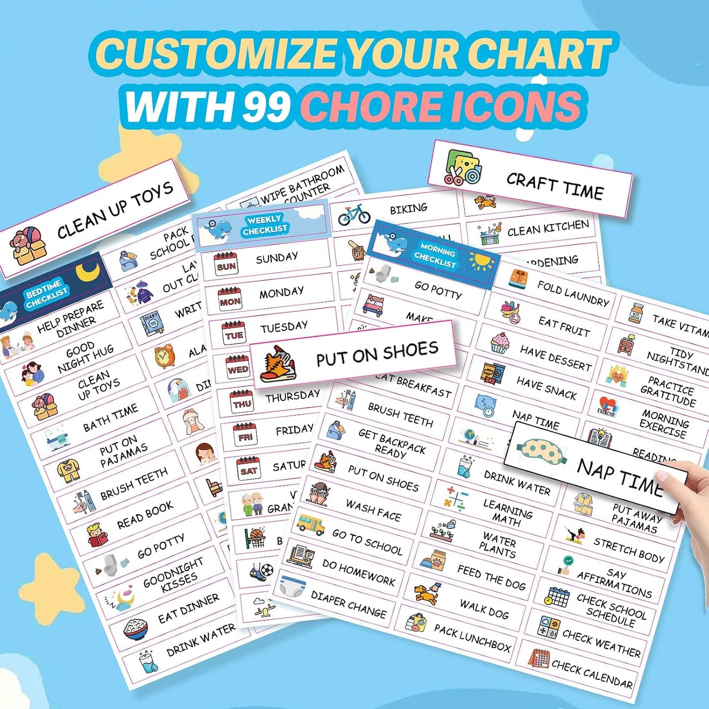 Chore Stickers for Kids Chore Chart Routine Chart