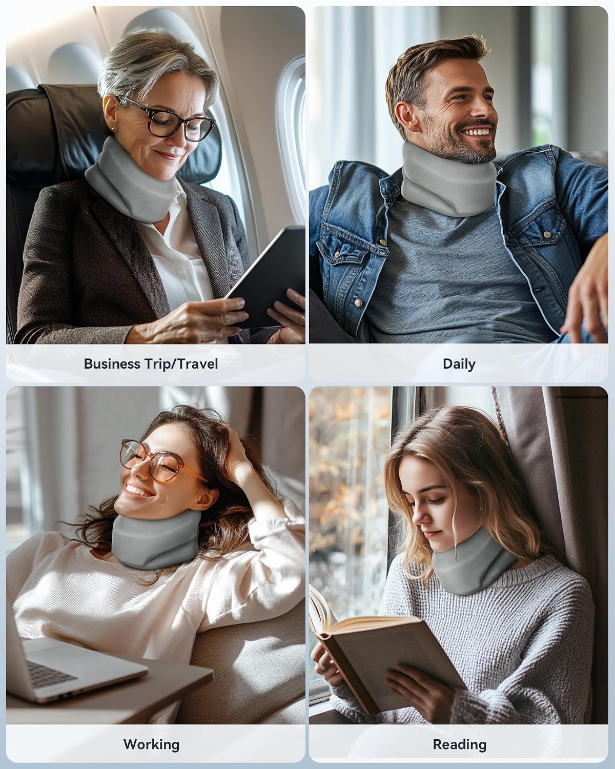 Heated Neck Brace Cervical Collar - Neck Support Brace with Heating Pad, Soft Foam Wraps Keep Vertebrae Stable and Aligned for Relief of Cervical Spine Pressure for Women & Men Black (L Size)
